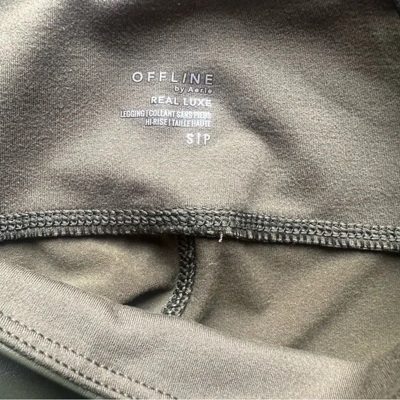 OFFLINE By Aerie Real Luxe Faux Leather Legging Olive NWT Small and Medium - Picture 12 of 14